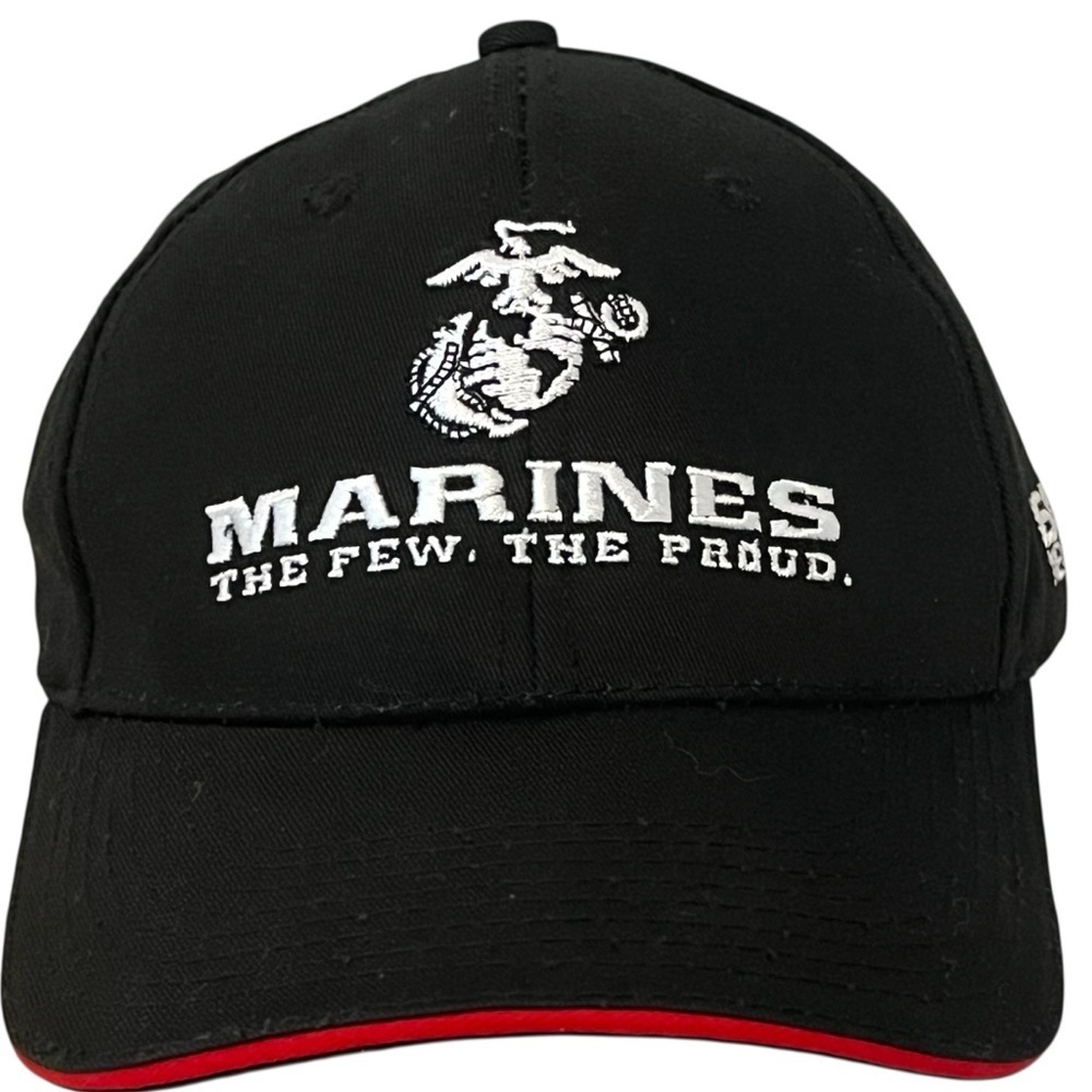US Marines Adjustable Black Ball Cap by HTT HeadToToe